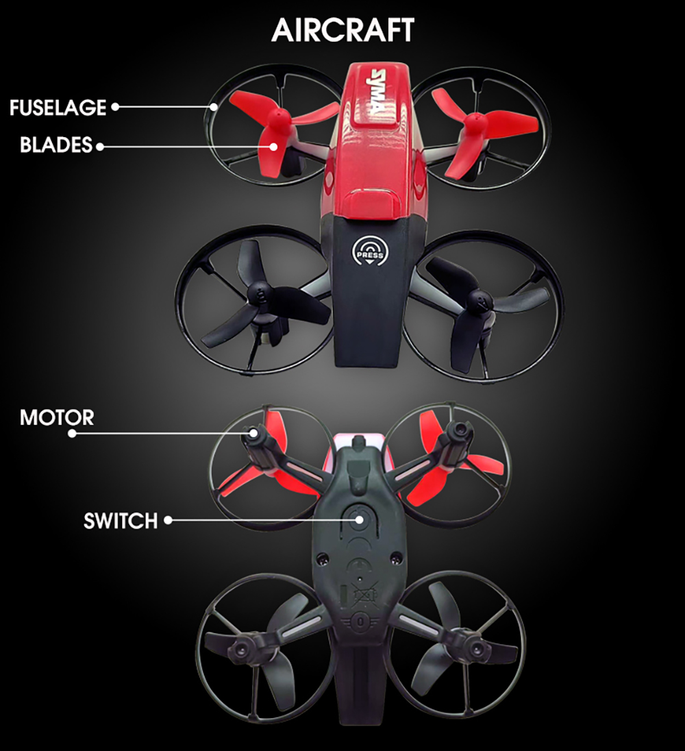 SYMA-X36-Infrarot-Hindernisvermeidung-Houmlhenhaltemodus-360-deg-Filp-Stunt-Flight-24G-Spielzeug-Kin-2010994-5